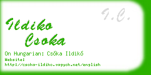 ildiko csoka business card